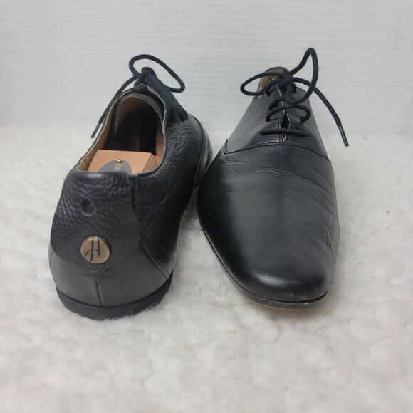 H By Hudson Oxford Mens Shoes Size 10 Black  Leather Lace Up Dress Almond To main image 9